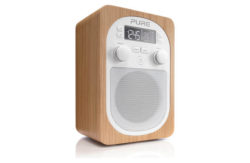 Pure Evoke D2 DAB+/FM radio with wood casing and alarm - Oak